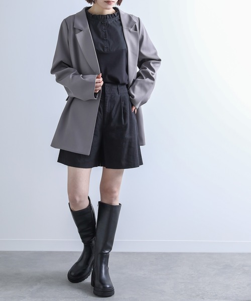 n'OrLABEL(ノアールレーベル)の「『フリル襟インナータンクトップ』(タンクトップ・レディース・オフホワイト/ブラック・1/2)」の18枚目の写真