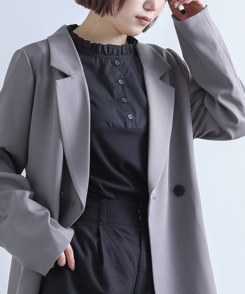 n'OrLABEL(ノアールレーベル)の「『フリル襟インナータンクトップ』(タンクトップ・レディース・オフホワイト/ブラック・1/2)」の19枚目の写真