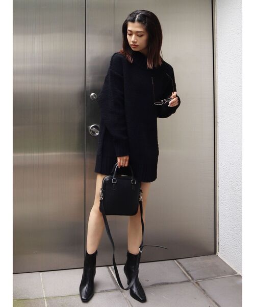 EMODA(エモダ)の「モールハイネックボックスワンピース(ワンピース・レディース・ホワイト/ブラック/ブルー/カーキ・FREE)」の15枚目の写真