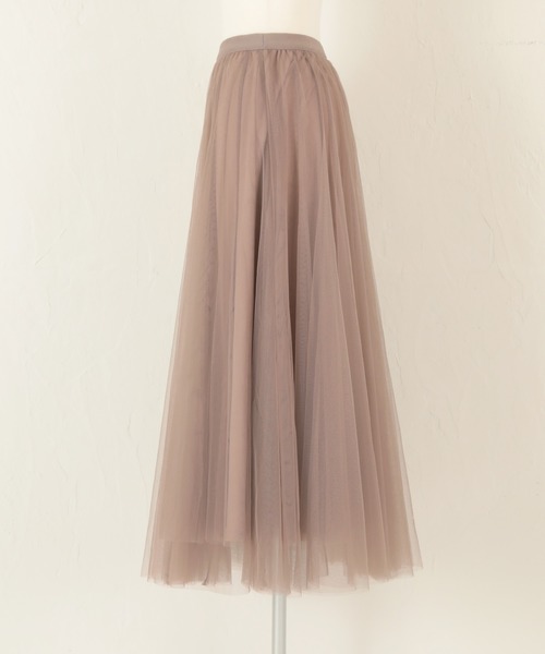 titivate(ティティベイト)の「ウエストゴムチュールロングスカート(スカート・レディース・モカ/ベージュ/チャコール/ブラック/アイボリー/ブルーグレー/オリーブ/ダークオレンジ・L/M/S)」の17枚目の写真