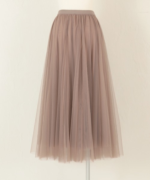 titivate(ティティベイト)の「ウエストゴムチュールロングスカート(スカート・レディース・モカ/ベージュ/チャコール/ブラック/アイボリー/ブルーグレー/オリーブ/ダークオレンジ・L/M/S)」の18枚目の写真