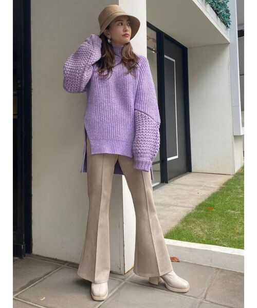 MURUA(ムルーア)の「チャンキーストレッチブーツ(ブーツ・レディース・ブラック/ブラウン/アイボリー・35/36/37)」の7枚目の写真