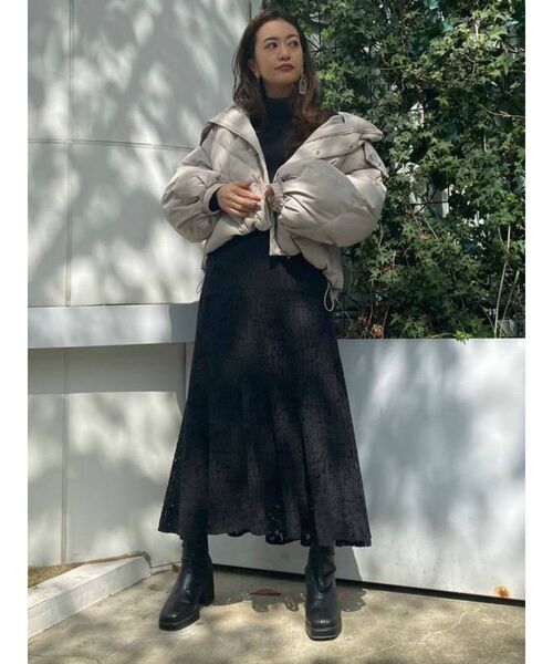 MURUA(ムルーア)の「チャンキーストレッチブーツ(ブーツ・レディース・ブラック/ブラウン/アイボリー・35/36/37)」の8枚目の写真