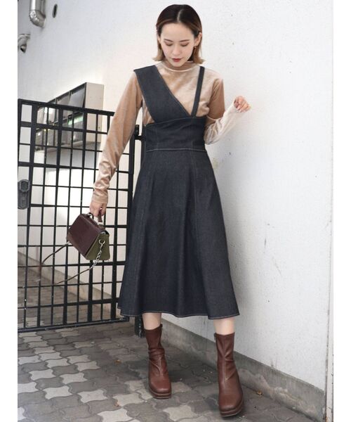 MURUA(ムルーア)の「チャンキーストレッチブーツ(ブーツ・レディース・ブラック/ブラウン/アイボリー・35/36/37)」の19枚目の写真