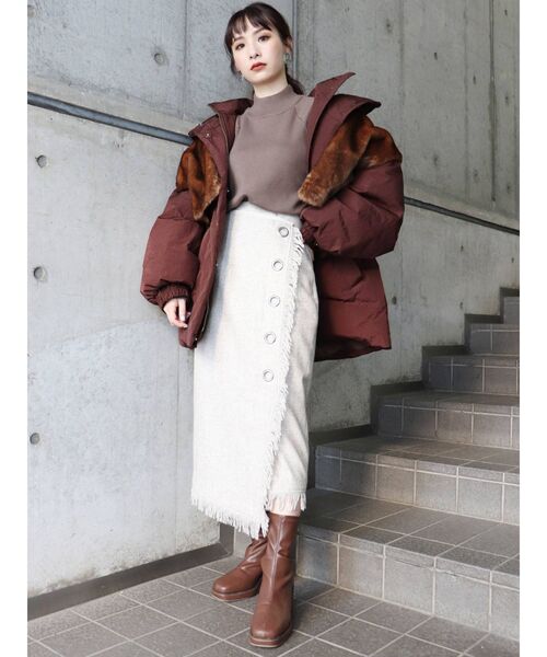 MURUA(ムルーア)の「チャンキーストレッチブーツ(ブーツ・レディース・ブラック/ブラウン/アイボリー・35/36/37)」の20枚目の写真