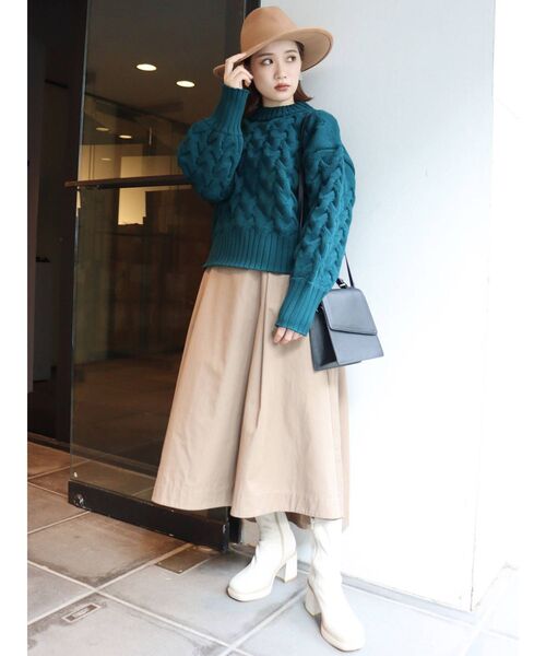 MURUA(ムルーア)の「チャンキーストレッチブーツ(ブーツ・レディース・ブラック/ブラウン/アイボリー・35/36/37)」の22枚目の写真