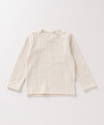 petit main | ケーブルジャカードハイネックTシャツ(Tシャツ/カットソー)