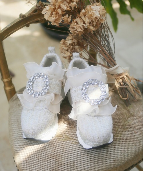 Swankiss（スワンキス）の「EV tweed frill shoes（スニーカー