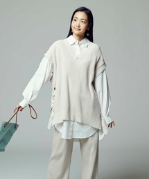 【HONEYSUCKLE ROSE】レースアップベスト