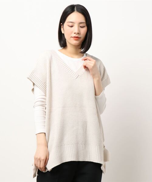 HONEYSUCKLE ROSE（ハニーサックルローズ）の「【HONEYSUCKLE ROSE】レースアップベスト（ベスト・レディース・オフホワイト/ブルー・M/L）」の10枚目の写真