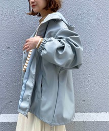 PICCIN | フェイクレザーフードブルゾン(ブルゾン)