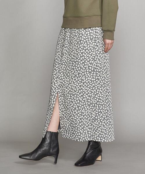 BEAUTY&YOUTH UNITED ARROWS（ビューティーアンドユースユナイテッドアローズ）の「BY フラワープリントハイウエストIラインマキシスカート（スカート・レディース・ダークグリーン/ブラック・SMALL/MEDIUM）」の7枚目の写真