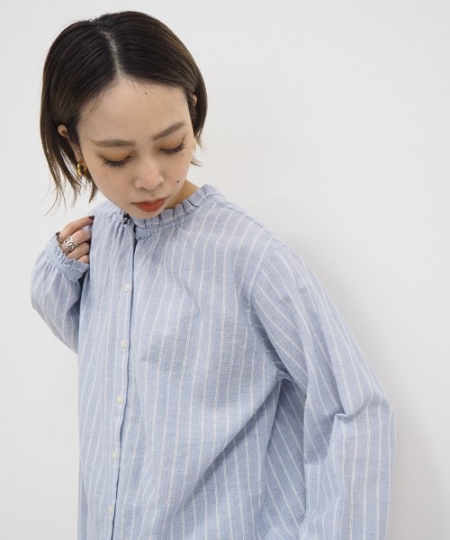 【セール】シングルガーゼドビーアソートフリルブラウス（シャツ/ブラウス）｜studio CLIP（スタディオクリップ）のファッション通販