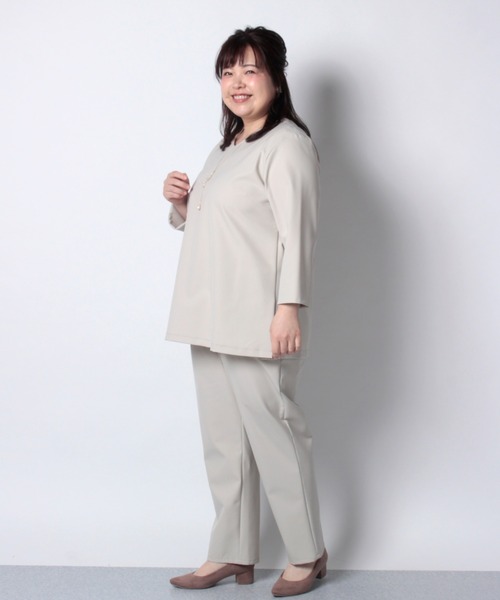 fleur by mint breeze（フルールバイミントブリーズ）の「【大きいサイズ】ナイロンストレッチパンツ（その他パンツ・レディース・ネイビー/ベージュ・L/4L/LL/3L/5L）」の19枚目の写真