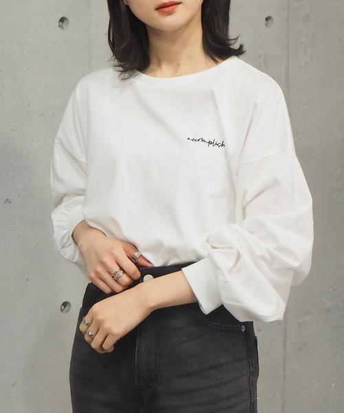 tiptop（ティップトップ）の「2021SS アソート線画プリントロンT（Tシャツ/カットソー・レディース・ブラック/オフホワイト/サックスブルー/グリーン/ホワイト系その他/ブラック系その他・FREE）」の22枚目の写真