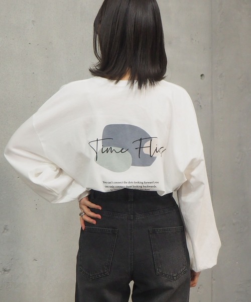 tiptop（ティップトップ）の「2021SS アソート線画プリントロンT（Tシャツ/カットソー・レディース・ブラック/オフホワイト/サックスブルー/グリーン/ホワイト系その他/ブラック系その他・FREE）」の16枚目の写真