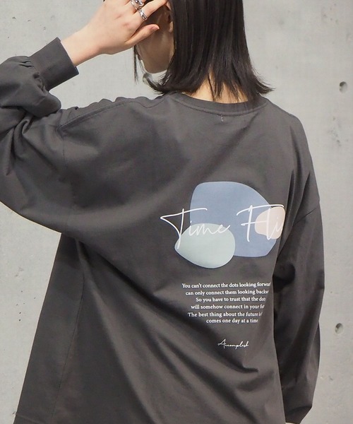 tiptop（ティップトップ）の「2021SS アソート線画プリントロンT（Tシャツ/カットソー・レディース・ブラック/オフホワイト/サックスブルー/グリーン/ホワイト系その他/ブラック系その他・FREE）」の8枚目の写真