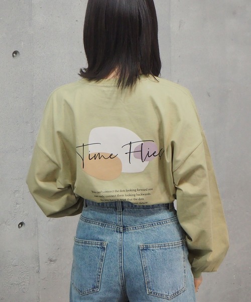 tiptop（ティップトップ）の「2021SS アソート線画プリントロンT（Tシャツ/カットソー・レディース・ブラック/オフホワイト/サックスブルー/グリーン/ホワイト系その他/ブラック系その他・FREE）」の18枚目の写真