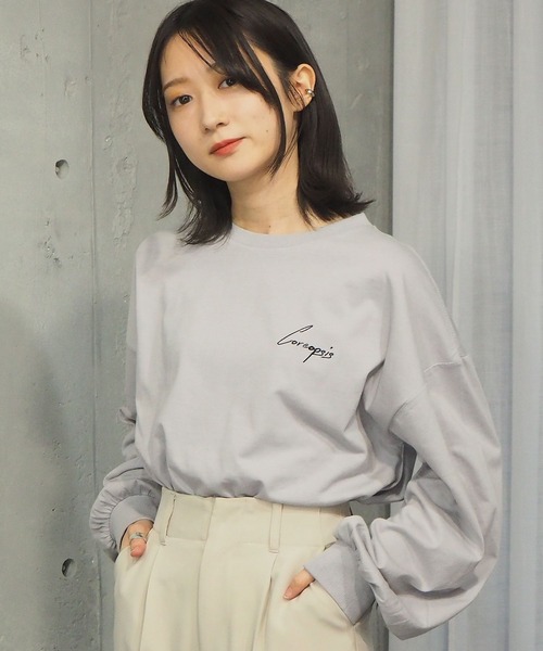 tiptop（ティップトップ）の「2021SS アソート線画プリントロンT（Tシャツ/カットソー・レディース・ブラック/オフホワイト/サックスブルー/グリーン/ホワイト系その他/ブラック系その他・FREE）」の15枚目の写真