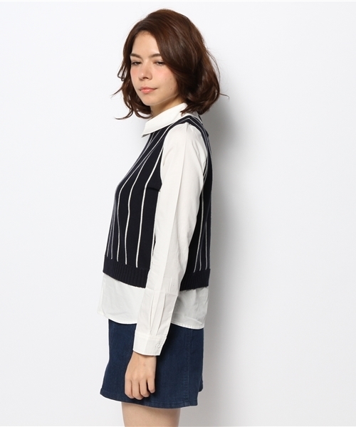 Chico（チコ）の「ベスト重ねSH（ニット/セーター・レディース・グリーン/グレー/ホワイト/ブルー・FREE）」の18枚目の写真