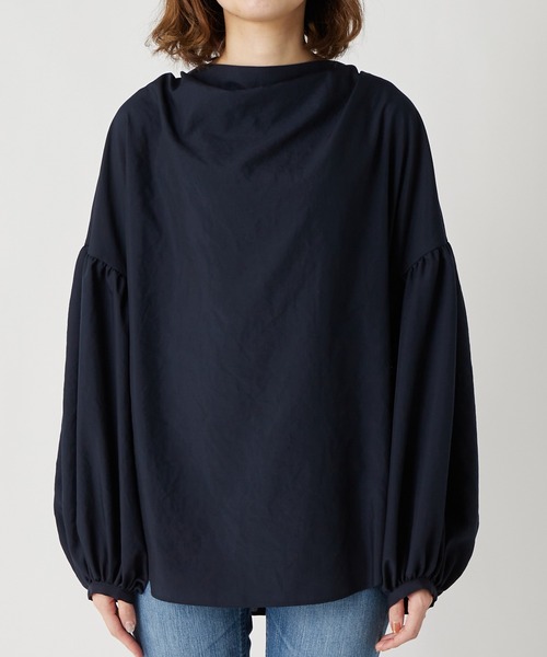 RIVE DROITE（リヴドロワ）の「ドレープネックボリュームブラウス（シャツ/ブラウス・レディース・ネイビー/オフホワイト・FREE）」の15枚目の写真