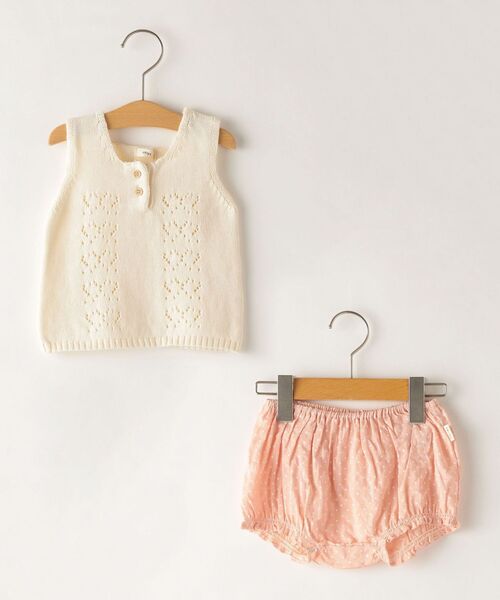 SHIPS(シップス)の「SHIPS KIDS:アイレット セット ロンパース(ロンパース・キッズ・ライトグレー/ナチュラル・ONE SIZE)」の2枚目の写真