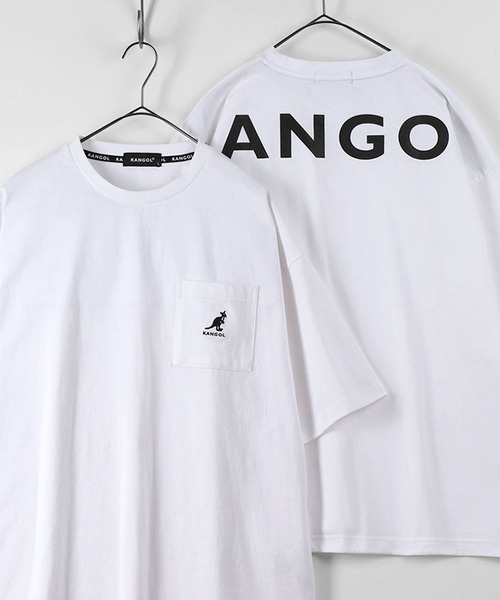 KANGOL（カンゴール）の「【KANGOL/カンゴール】バックプリント ブランドロゴ ポケット付Tシャツ（Tシャツ/カットソー・メンズ・ブラック/ベージュ/オフホワイト/オリーブ・M/L/XL）」の2枚目の写真