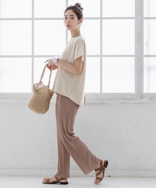 coen（コーエン）の「シャイニープリーツイージーパンツ#（その他パンツ・レディース・ケリー/テラコッタ/ベージュ/ダークグレー・MEDIUM/LARGE）」の22枚目の写真