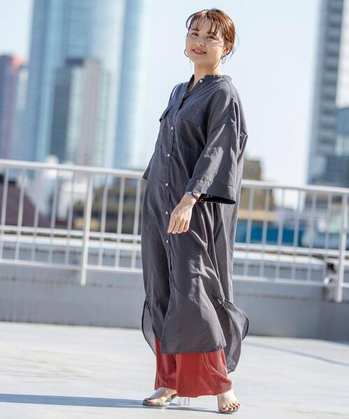 coen（コーエン）の「シャイニープリーツイージーパンツ#（その他パンツ・レディース・ケリー/テラコッタ/ベージュ/ダークグレー・MEDIUM/LARGE）」の19枚目の写真