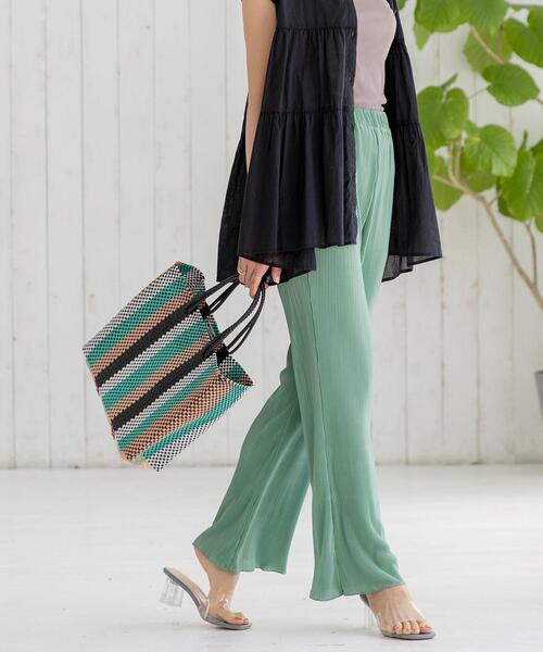 coen（コーエン）の「シャイニープリーツイージーパンツ#（その他パンツ・レディース・ケリー/テラコッタ/ベージュ/ダークグレー・MEDIUM/LARGE）」の12枚目の写真