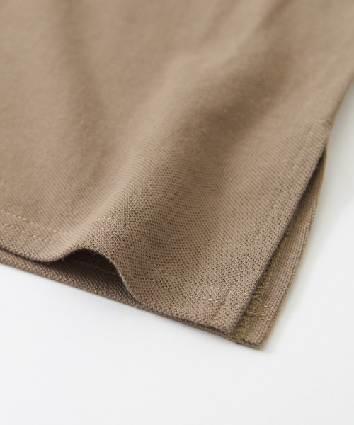 CUBE SUGAR（キューブシュガー）の「鹿の子ライン リブ クルーネック ワンピース（ワンピース・レディース・ホワイト/チャコールグレー/ベージュ・M）」の5枚目の写真