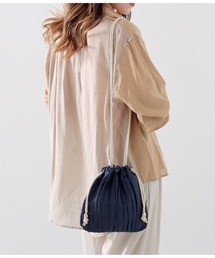 Alluge | シルクサテンライク巾着バッグ(ショルダーバッグ)