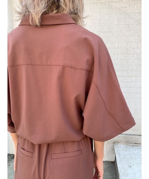 EGOIST（エゴイスト）の「フロントジップオールインワン（サロペット/オーバーオール・レディース・ブラック/ブラウン・S/M）」の7枚目の写真