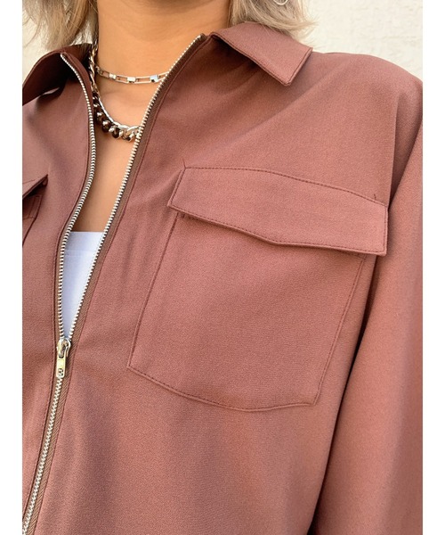 EGOIST（エゴイスト）の「フロントジップオールインワン（サロペット/オーバーオール・レディース・ブラック/ブラウン・S/M）」の13枚目の写真