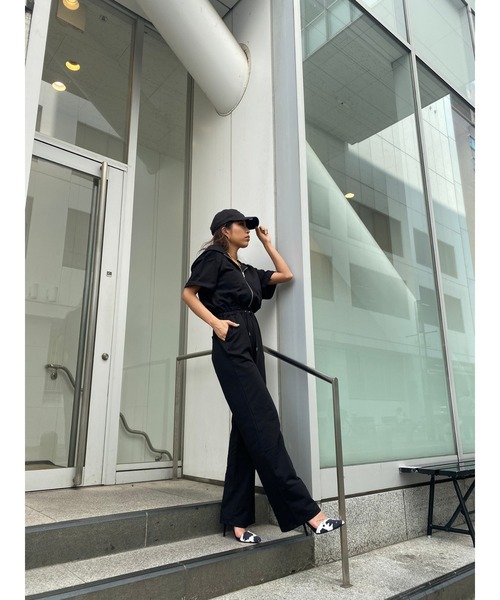 EGOIST（エゴイスト）の「フロントジップオールインワン（サロペット/オーバーオール・レディース・ブラック/ブラウン・S/M）」の22枚目の写真