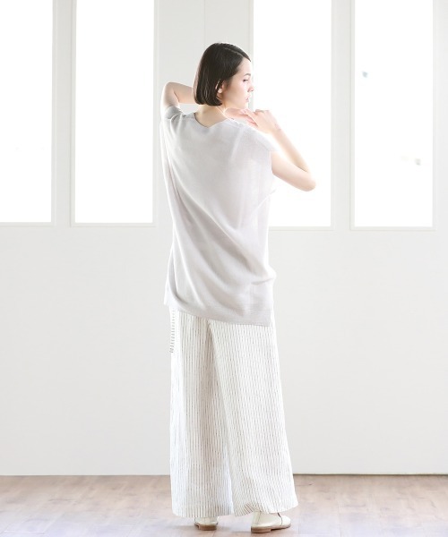 Pao de lo（パオデロ）の「美濃和紙ジレ（ニット/セーター・レディース・グレー/オレンジ/チャコールグレー・9号/7号）」の17枚目の写真