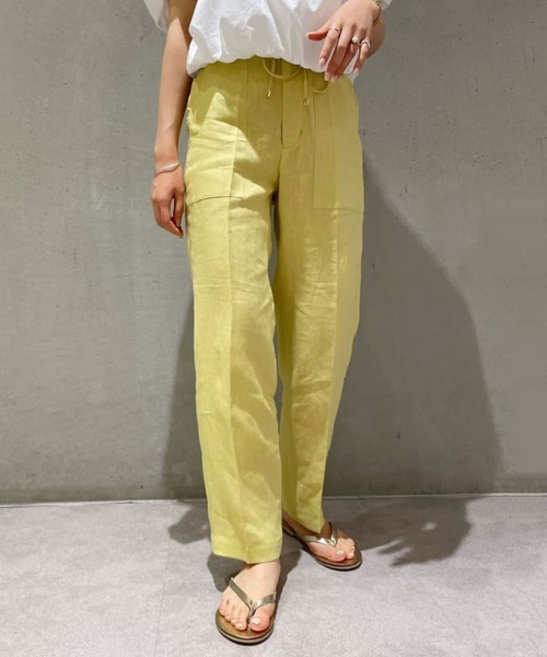 SHENERY（シーナリー）の「リネンドロストパンツ（その他パンツ・レディース・オフホワイト/ブルー/グリーン系その他・38/36）」の3枚目の写真