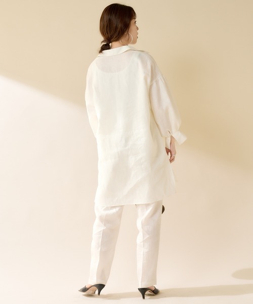 SHENERY（シーナリー）の「リネンドロストパンツ（その他パンツ・レディース・オフホワイト/ブルー/グリーン系その他・38/36）」の4枚目の写真