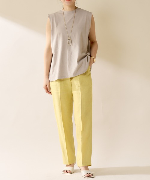 SHENERY（シーナリー）の「リネンドロストパンツ（その他パンツ・レディース・オフホワイト/ブルー/グリーン系その他・38/36）」の9枚目の写真