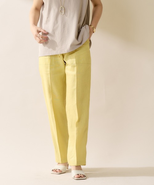 SHENERY（シーナリー）の「リネンドロストパンツ（その他パンツ・レディース・オフホワイト/ブルー/グリーン系その他・38/36）」の5枚目の写真