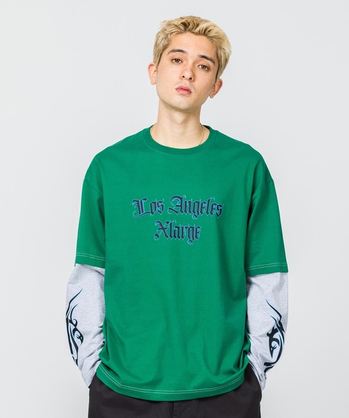 XLARGE（エクストララージ）の「TRIBAL LAYERED L/S TEE（Tシャツ/カットソー・メンズ・ブラック/ブラウン/グリーン・S/M/L/XL）」の3枚目の写真