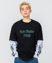 XLARGE�i�G�N�X�g�����[�W�j�́uTRIBAL LAYERED L/S TEE�iT�V���c/�J�b�g�\�[�j�v