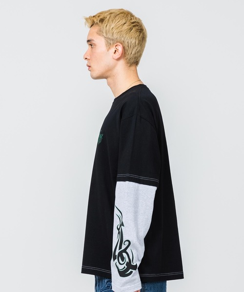 XLARGE（エクストララージ）の「TRIBAL LAYERED L/S TEE（Tシャツ/カットソー・メンズ・ブラック/ブラウン/グリーン・S/M/L/XL）」の4枚目の写真
