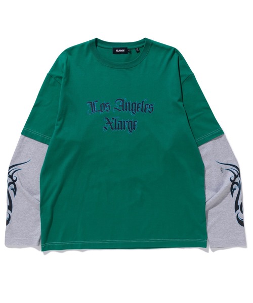 XLARGE（エクストララージ）の「TRIBAL LAYERED L/S TEE（Tシャツ/カットソー・メンズ・ブラック/ブラウン/グリーン・S/M/L/XL）」の6枚目の写真