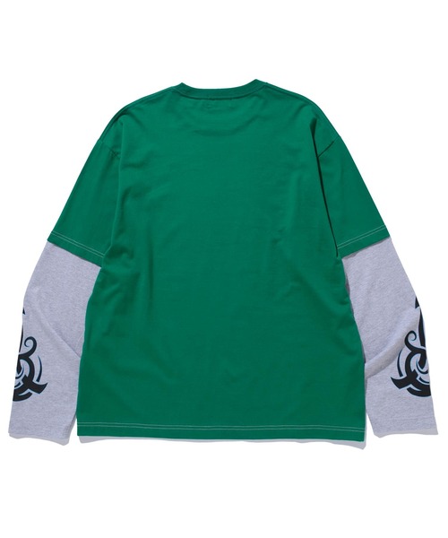XLARGE（エクストララージ）の「TRIBAL LAYERED L/S TEE（Tシャツ/カットソー・メンズ・ブラック/ブラウン/グリーン・S/M/L/XL）」の7枚目の写真
