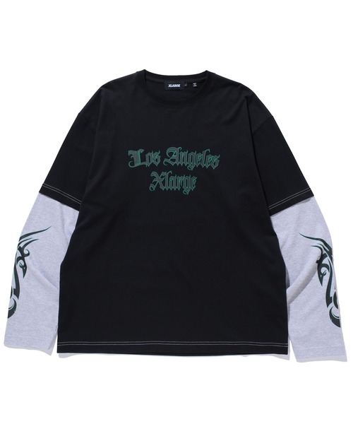 XLARGE（エクストララージ）の「TRIBAL LAYERED L/S TEE（Tシャツ/カットソー・メンズ・ブラック/ブラウン/グリーン・S/M/L/XL）」の16枚目の写真