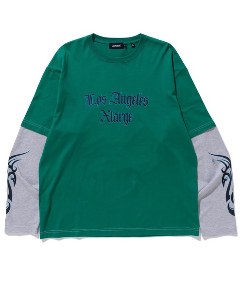 XLARGE（エクストララージ）の「TRIBAL LAYERED L/S TEE（Tシャツ/カットソー・メンズ・ブラック/ブラウン/グリーン・S/M/L/XL）」の18枚目の写真