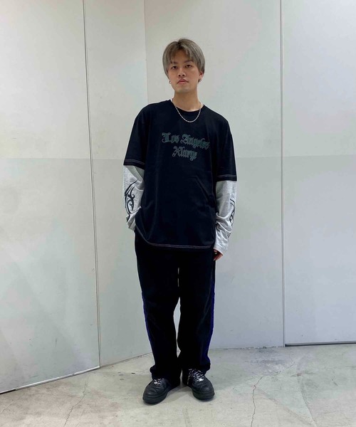 XLARGE（エクストララージ）の「TRIBAL LAYERED L/S TEE（Tシャツ/カットソー・メンズ・ブラック/ブラウン/グリーン・S/M/L/XL）」の22枚目の写真