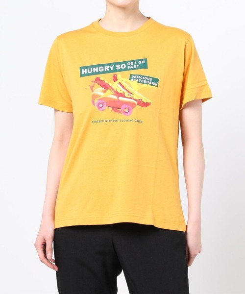 WEGO(ウィゴー)の「WEGO/HOTDOGスケボーTシャツ(Tシャツ/カットソー・レディース・ダークオレンジ/ダークグリーン・MEDIUM/X-LARGE/LARGE/SMALL)」の14枚目の写真