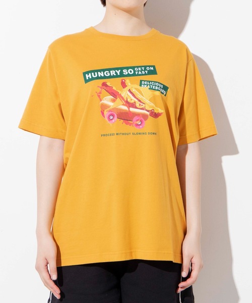 WEGO(ウィゴー)の「WEGO/HOTDOGスケボーTシャツ(Tシャツ/カットソー・レディース・ダークオレンジ/ダークグリーン・MEDIUM/X-LARGE/LARGE/SMALL)」の13枚目の写真